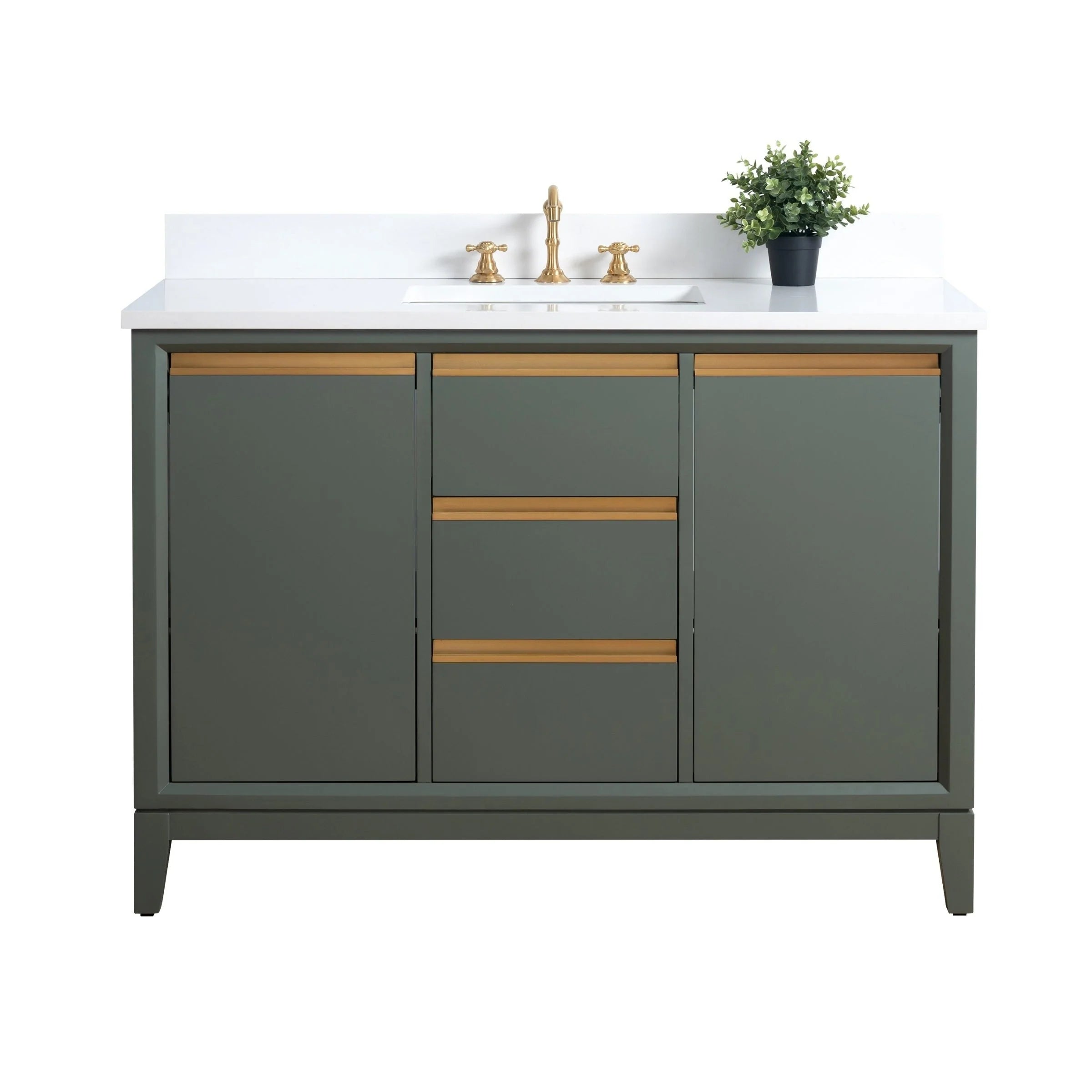 Meuble-lavabo Vanity Art avec évier en céramique et dessus en marbre reconstitué