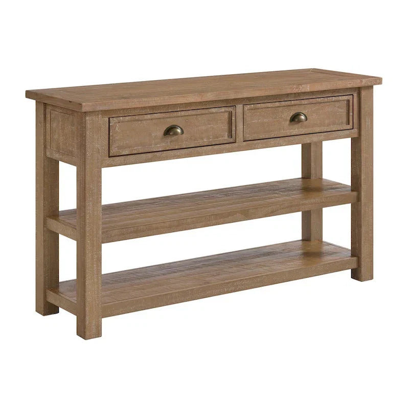The Gray Barn Downington Table console de canapé à 2 tiroirs en bois massif