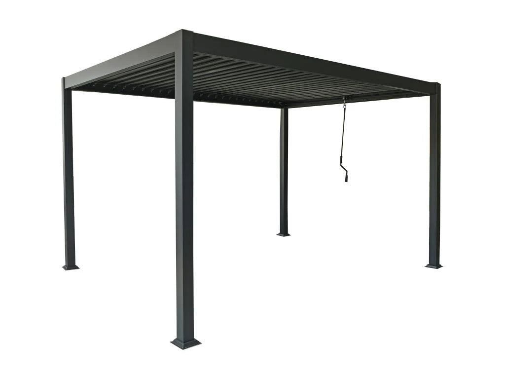 Pergola bioclimatique autoportante - Gris anthracite
