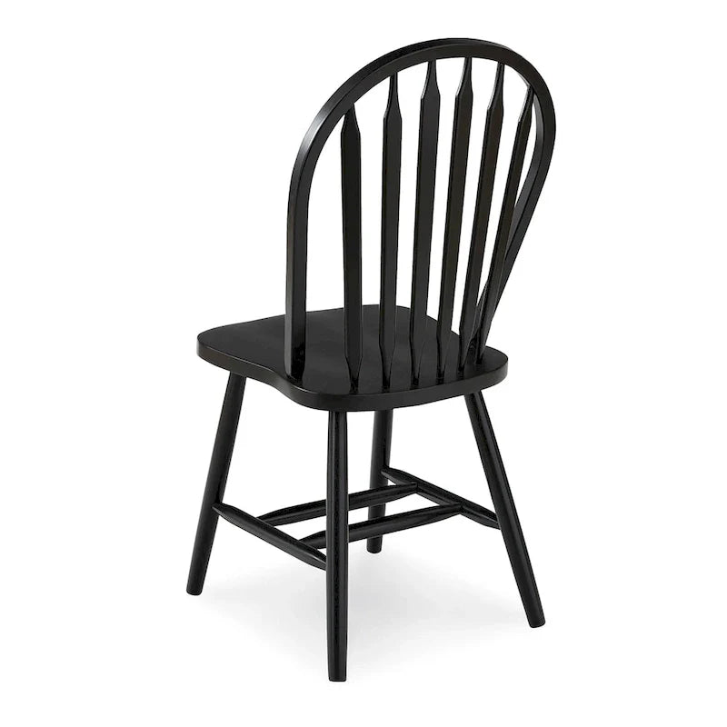 Chaise de salle à manger Windsor Arrowback en bois massif