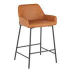 Lot de 2 tabourets de bar industriels hauteur comptoir