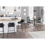 Lot de 2 tabourets de bar industriels hauteur comptoir