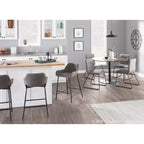 Lot de 2 tabourets de bar industriels hauteur comptoir