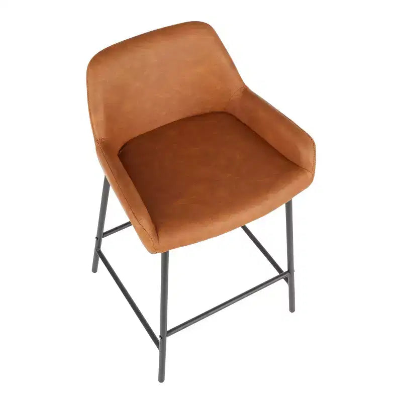 Lot de 2 tabourets de bar industriels hauteur comptoir