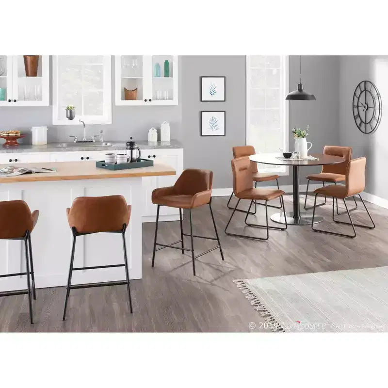 Lot de 2 tabourets de bar industriels hauteur comptoir