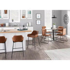 Lot de 2 tabourets de bar industriels hauteur comptoir