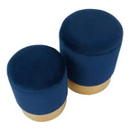 Lot de 2 poufs gigognes Marla style glamour contemporain