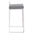 Lot de 2 tabourets de bar empilables contemporains Fuji