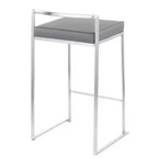 Lot de 2 tabourets de bar empilables contemporains Fuji