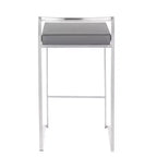 Lot de 2 tabourets de bar empilables contemporains Fuji
