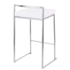 Lot de 2 tabourets de bar empilables contemporains Fuji