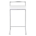 Lot de 2 tabourets de bar empilables contemporains Fuji