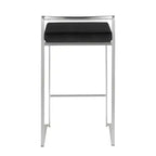 Lot de 2 tabourets de bar empilables contemporains Fuji