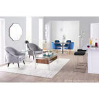 Lot de 2 tabourets de bar empilables contemporains Fuji