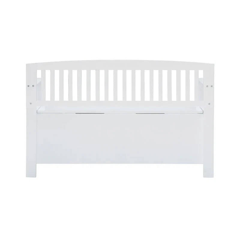 Banc d'entrée Migdalia avec rangement, dossier à lattes et plateau relevable