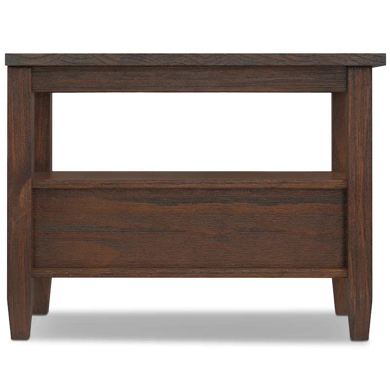 WYNDENHALL Norfolk Table d'appoint étroite de style transitionnel rectangulaire en bois massif, 35,5 cm de large – 35,5 cm de large