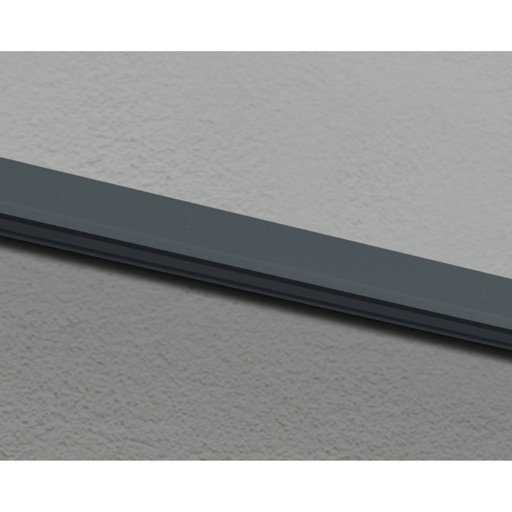 Auvent Sophia gris transparent pour portes et fenêtres de 0,9 m