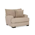 HOMES: Inside + Out Fauteuil d'appoint Telven, revêtement chenille, capitonnage cannelé avec oreiller