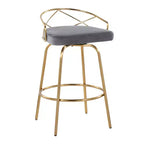 Lot de 2 tabourets de bar hauteur comptoir Charlotte