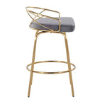 Lot de 2 tabourets de bar hauteur comptoir Charlotte