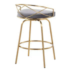 Lot de 2 tabourets de bar hauteur comptoir Charlotte