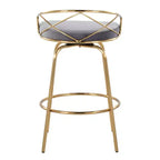 Lot de 2 tabourets de bar hauteur comptoir Charlotte