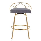 Lot de 2 tabourets de bar hauteur comptoir Charlotte