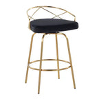 Lot de 2 tabourets de bar hauteur comptoir Charlotte