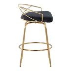 Lot de 2 tabourets de bar hauteur comptoir Charlotte