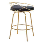 Lot de 2 tabourets de bar hauteur comptoir Charlotte