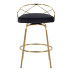 Lot de 2 tabourets de bar hauteur comptoir Charlotte