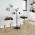 Lot de 2 tabourets de bar hauteur comptoir Charlotte