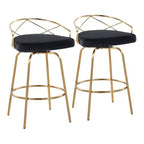 Set of 2 Charlotte Counter Height Barstools