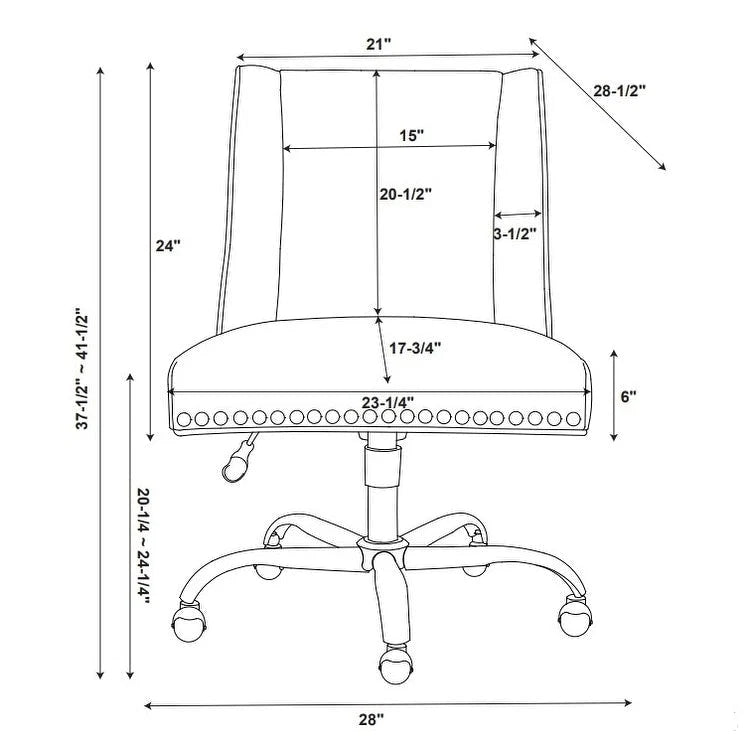 Chaise de bureau pivotante Violet