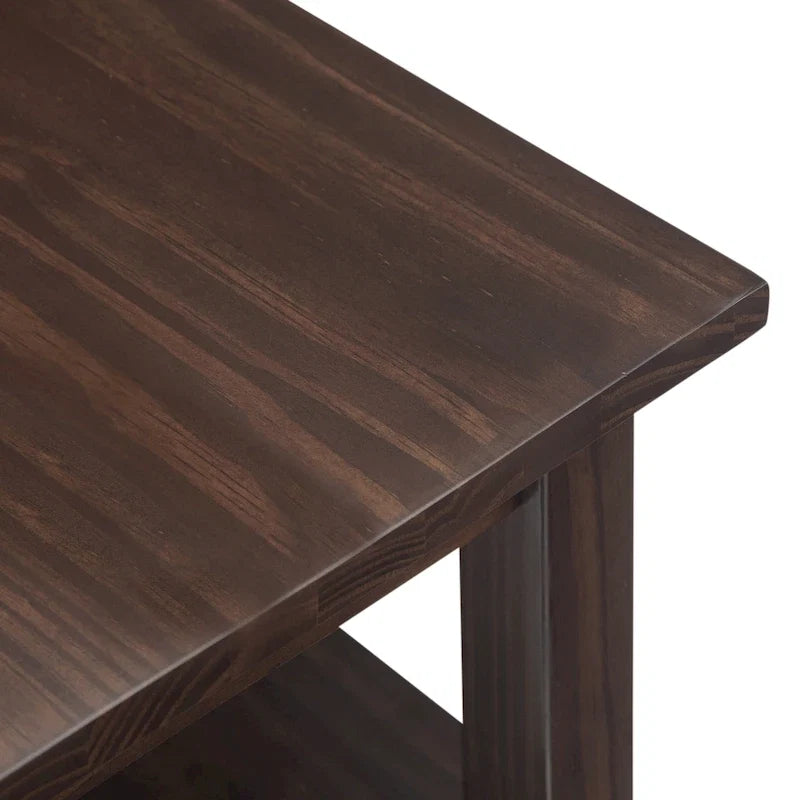 WYNDENHALL Norfolk Table d'appoint étroite de style transitionnel rectangulaire en bois massif, 35,5 cm de large – 35,5 cm de large