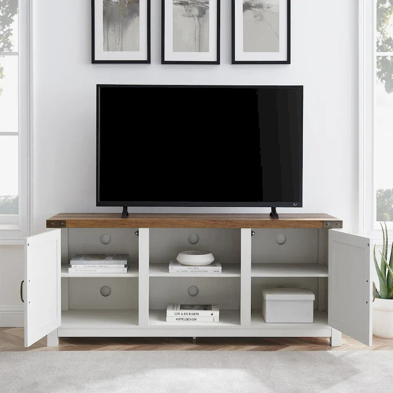 Meuble TV avec porte de grange Middlebrook Firebranch 58 pouces