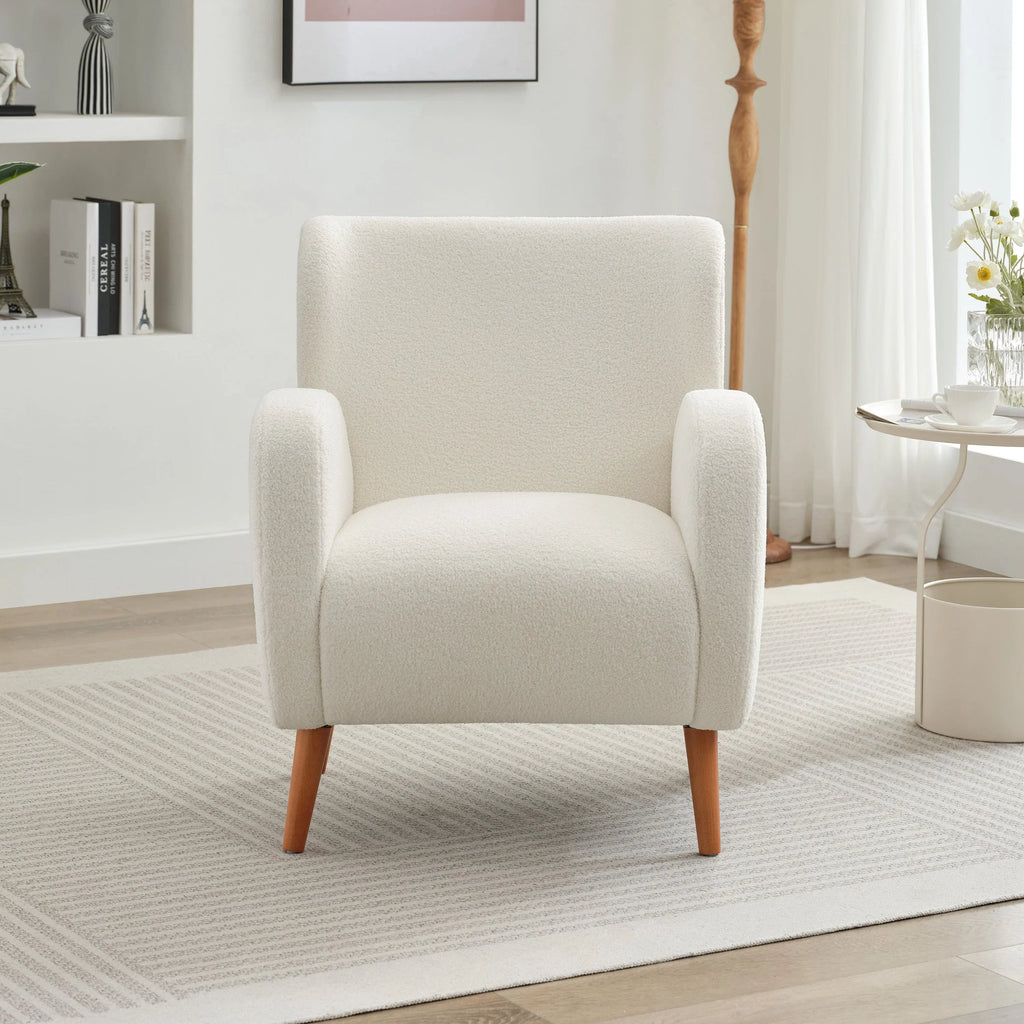Fauteuil club capitonné moderne avec accoudoirs, canapé simple