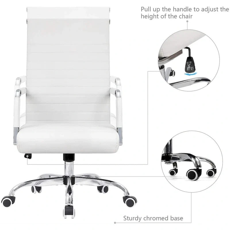 Chaise de bureau Homall nervurée Chaise de bureau d'ordinateur