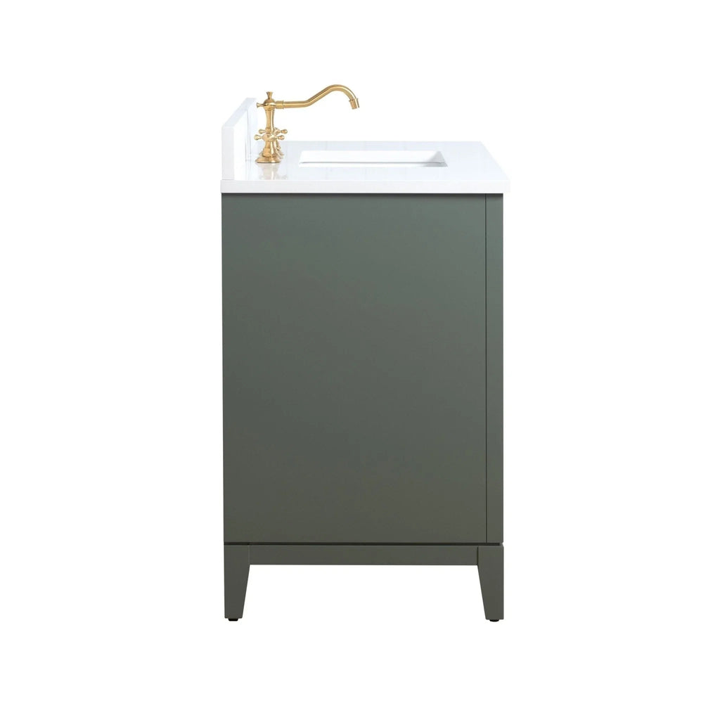 Meuble-lavabo Vanity Art avec évier en céramique et dessus en marbre reconstitué