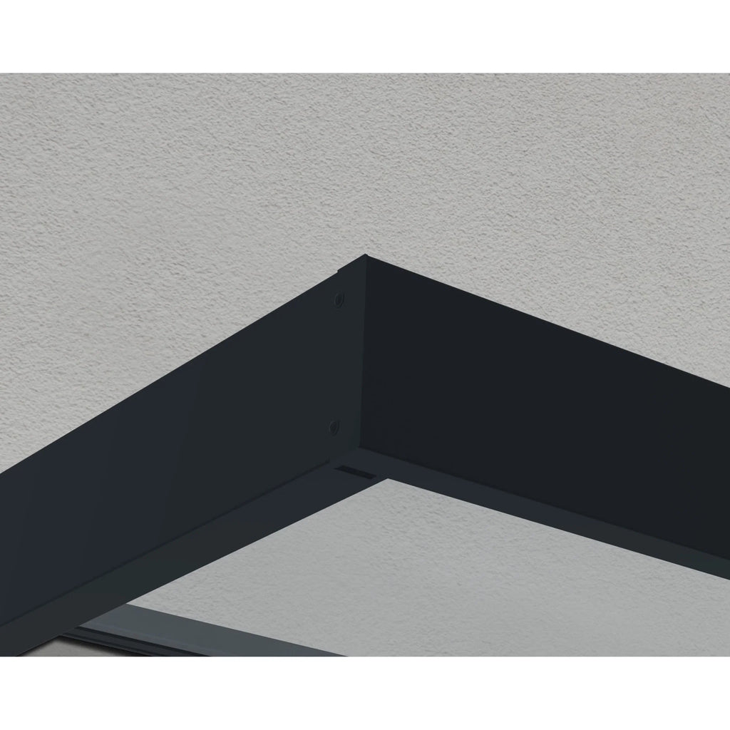 Auvent Sophia gris transparent pour portes et fenêtres de 0,9 m